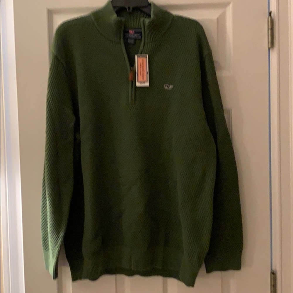 Vineyard Vines Waffle 1/4 zip sweater.